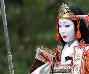 yapboz Dişi samuray, katana savaşçı kadın